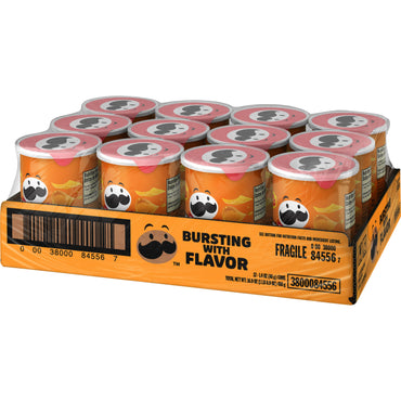 Pringles Grab & Go Cheddar Cheese Crisps, 1.4 Oz, 12 Cans/Carton (3800084556) | Quill