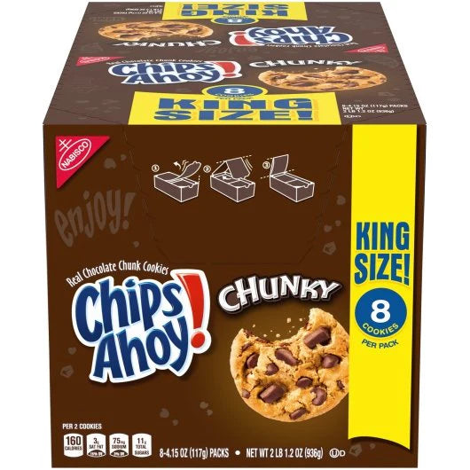 Nabisco Chips Ahoy Chuncky King Size  8-4.15Oz