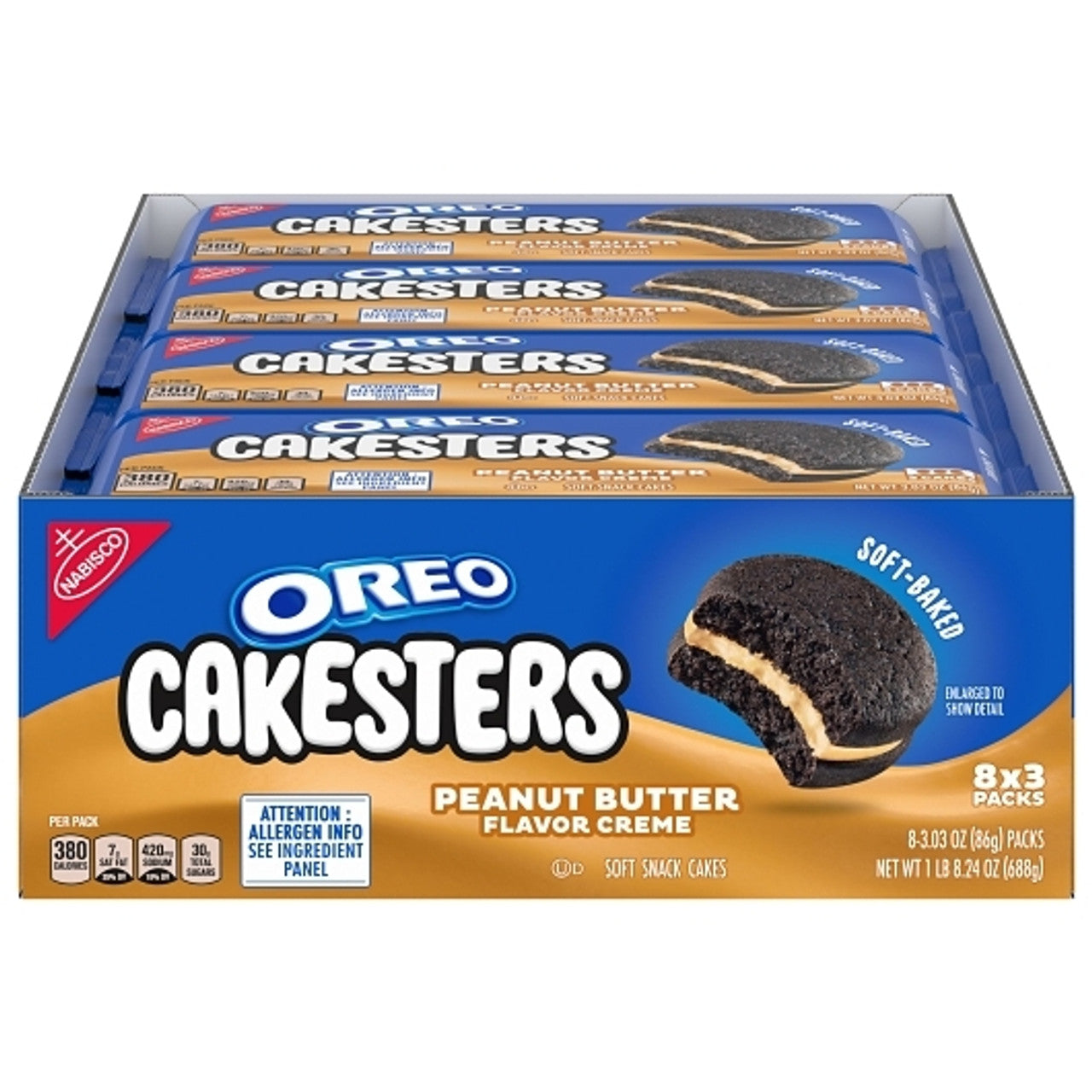 Oreo Peanut Butter Cakester Cookies 3.03 Ounce 48 Per Case