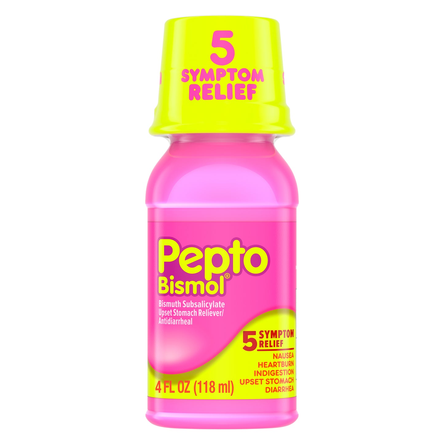 Pepto‑Bismol Original Liquid 5‑Symptom Relief – 4 fl oz Bottle