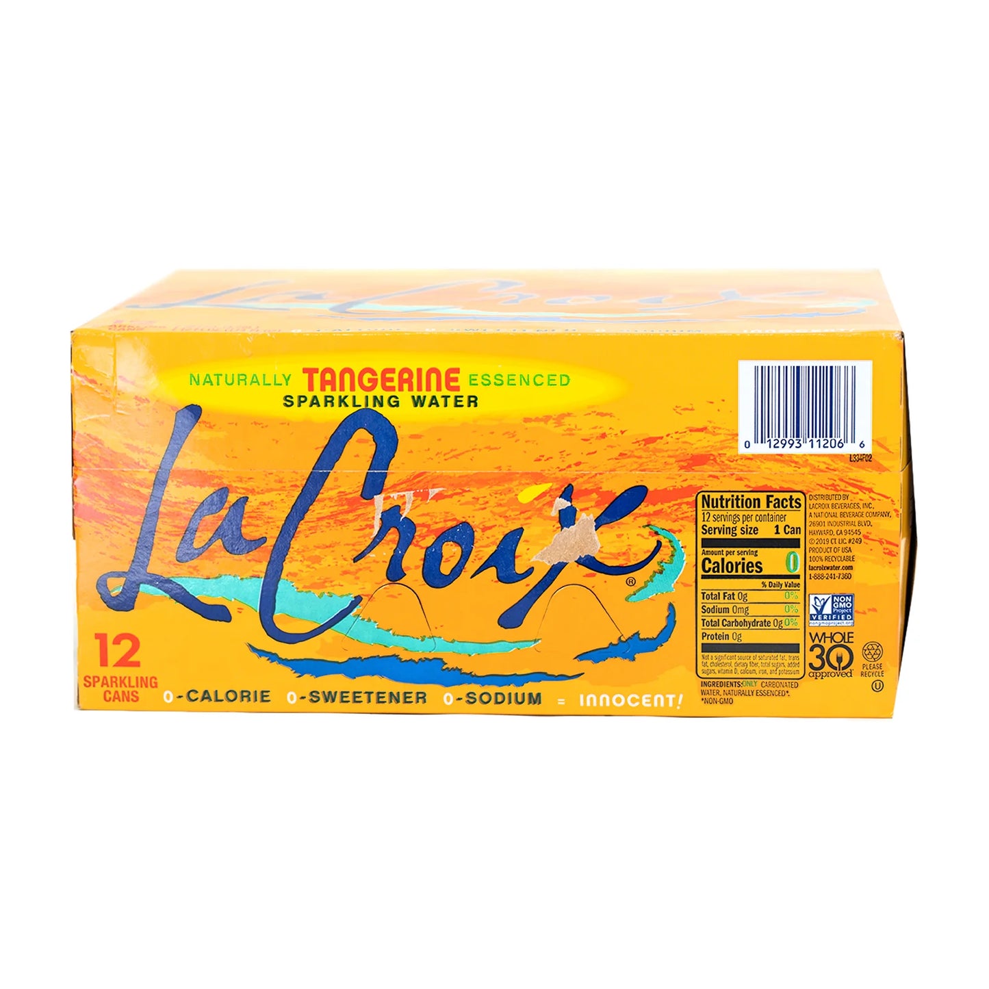 LaCroix Sparkling Water, Tangerine, 12 Oz, Case of 12