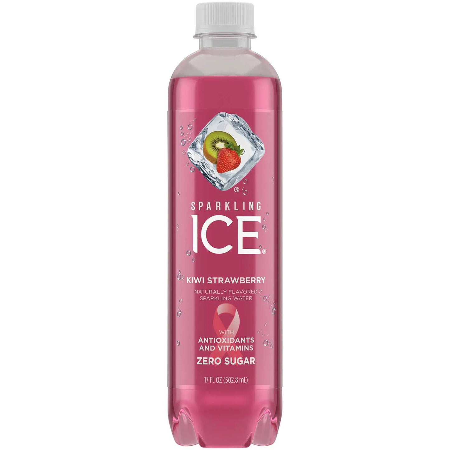 Sparkling Ice Kiwi Strawberry Flavored Sparkling Water, 17 OZ
