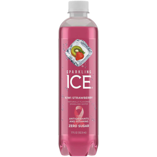 Sparkling Ice Kiwi Strawberry Flavored Sparkling Water, 17 OZ
