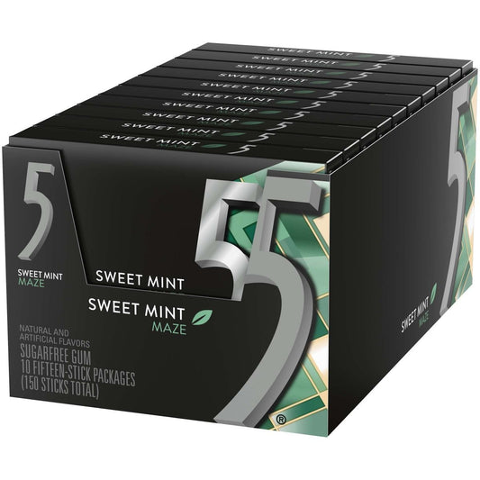 5 Gum Mystery Mint Maze 10-15PCK