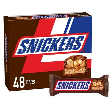 Snickers Original Candy Bar, Full Size, 1.86 Oz Bar, 48 Bars/Box