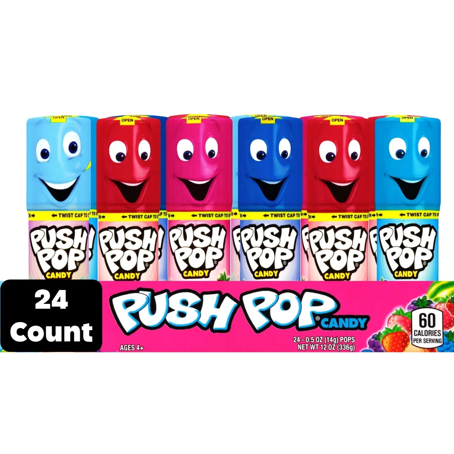 Push Pop Candy Fruit Punch 25-0.5Oz