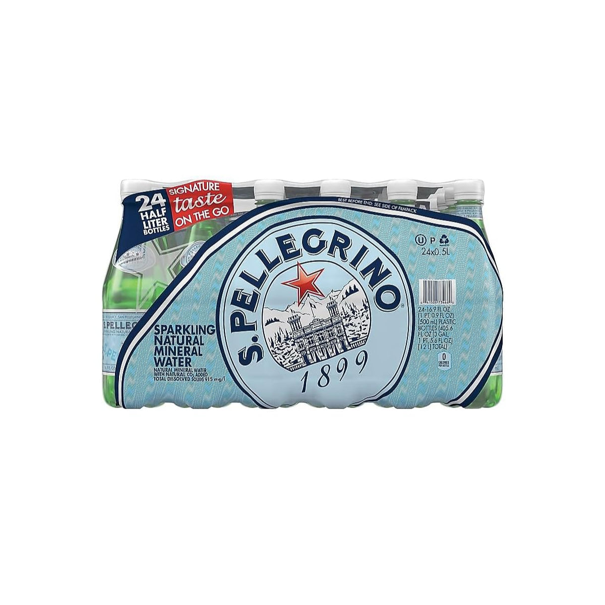 S.Pellegrino San Pellegrino Natural Mineral Sparkling Water, 16.9 Oz, 24/Carton
