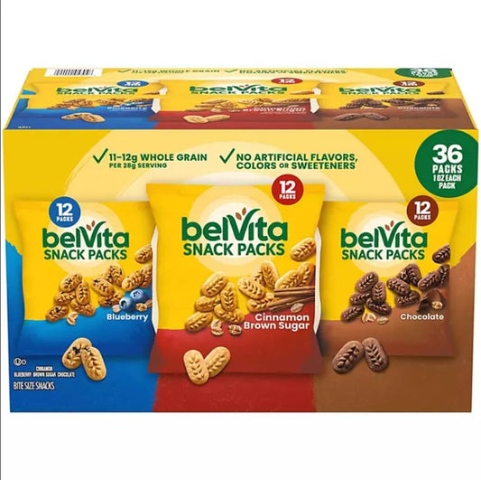 belVita Bites Biscuits Variety Pack 36-1Oz
