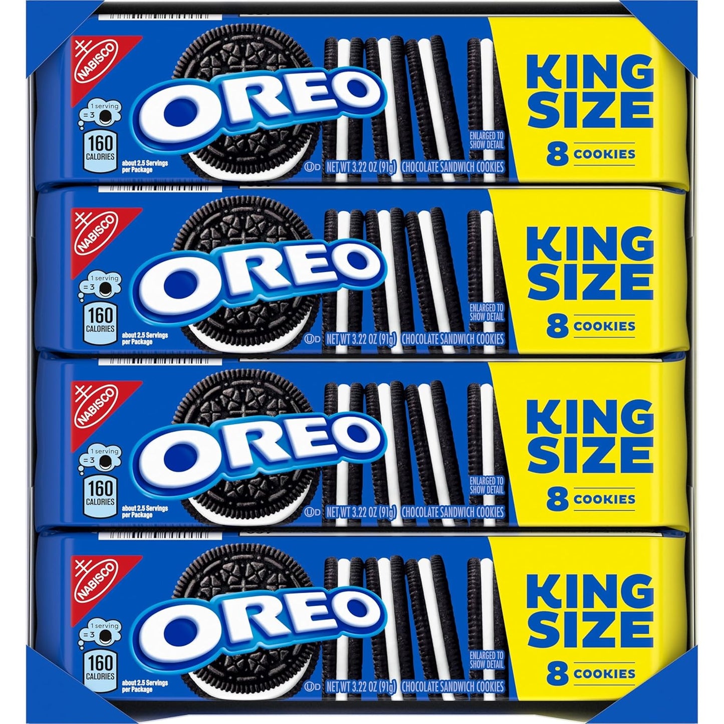 Oreo king size 8 cookies per pack