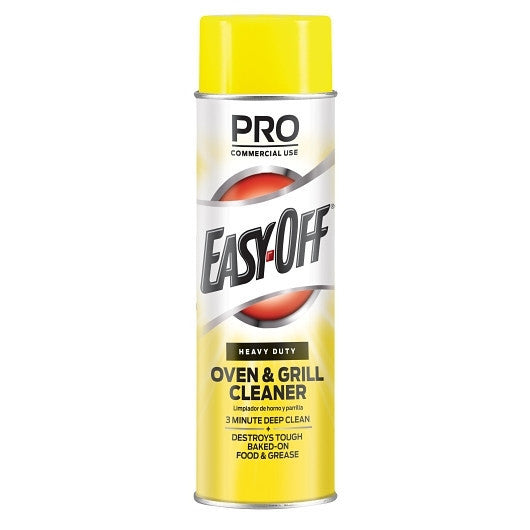Professional Easy-Off Heavy Duty Oven & Grill Cleaner - 24 Fl Oz (0.8 Quart) - Lemon Floral ScentAerosol Spray Can - 6 / Carton - White