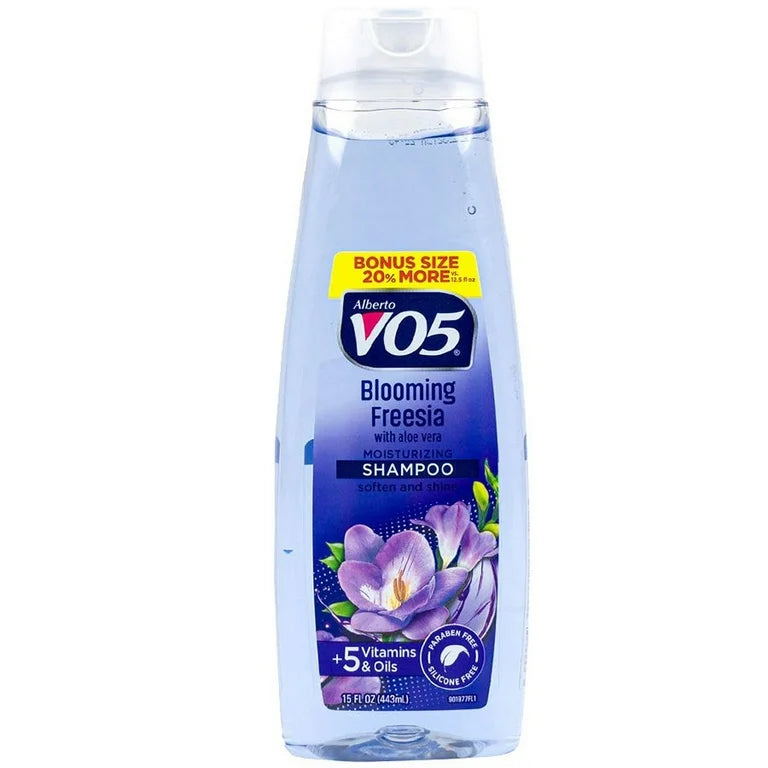 Alberto VO5 Moisturizing Shampoo Blooming Freesia 15Oz, (6 Count)