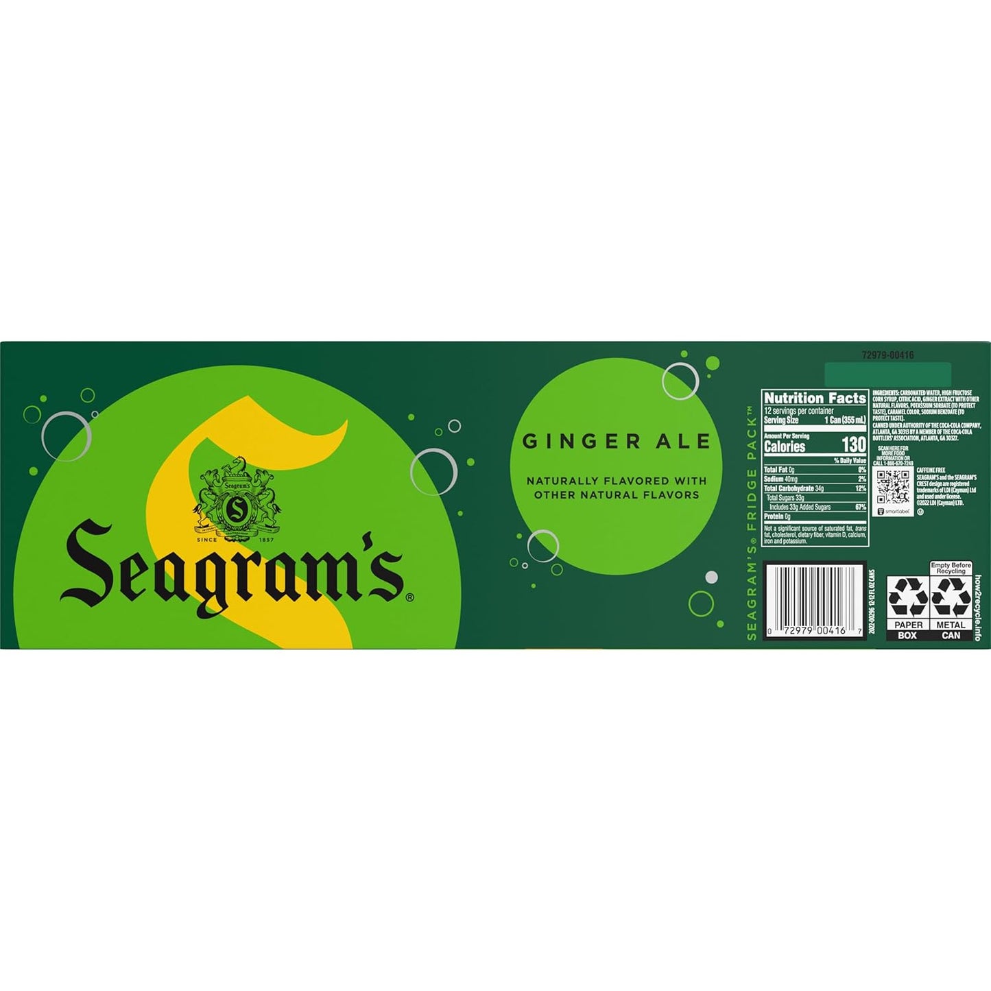 Coca-Cola 12-Pack Seagrams Ginger Ale