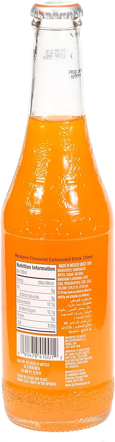 Jarritos Mandarin Natural Flavor Soda (12.5 fl oz Glass Bottle)
