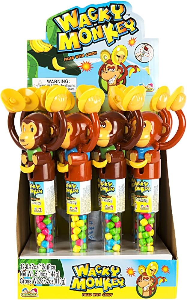 Wacky Monkey Toy 12-0.42Oz
