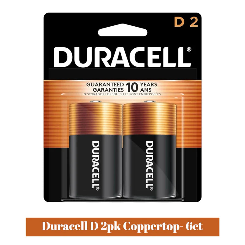 Duracell D2 Batteries 6 Pack