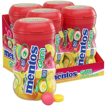 Mentos Sugar Free Gum Mixed Fruit 50 Pc