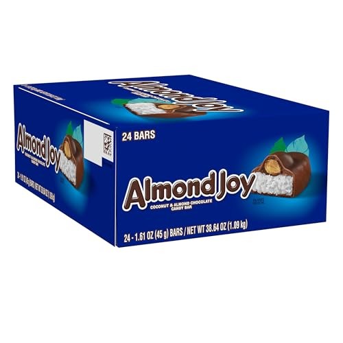 ALMOND JOY Coconut and Almond Chocolate Candy Bars, 1.61 Oz (24 Count)