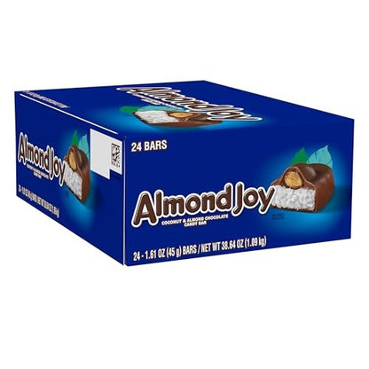 ALMOND JOY Coconut and Almond Chocolate Candy Bars, 1.61 Oz (24 Count)