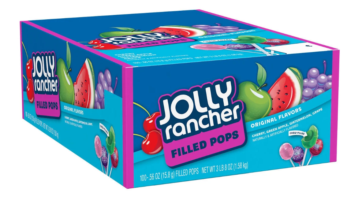 Jolly Rancher Filled Pops 100-.56Oz
