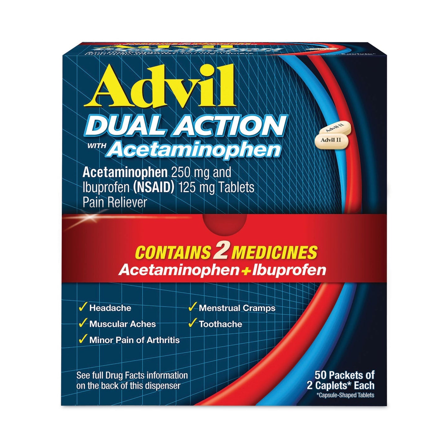 Advil Dual Action 50/2pk Tab