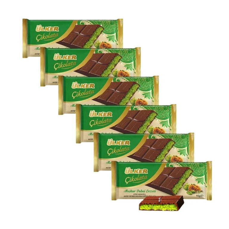 Ulker Dubai Chocolate 93g, (6 Count)