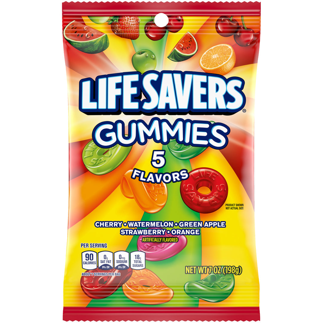 Lifesavers Gummies Five Flavor Candy 7 Oz., PK12