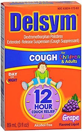 Delsym Children's Cough Suppressant Liquid, 3 OZ, Grape