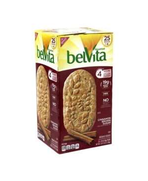 belVita Cinnamon Brown Sugar Breakfast Biscuits, 25 pk., 4 biscuits per pack