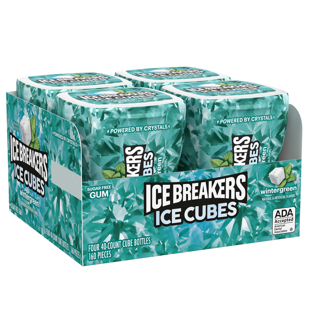 ICE BREAKERS ICE CUBES WINTERGREEN SUGAR FREE GUM 40 COUNT