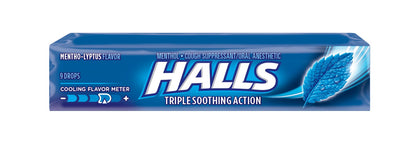 Halls Relief Mentho-Lyptus Menthol Flavor Cough Drops, 20 Packs