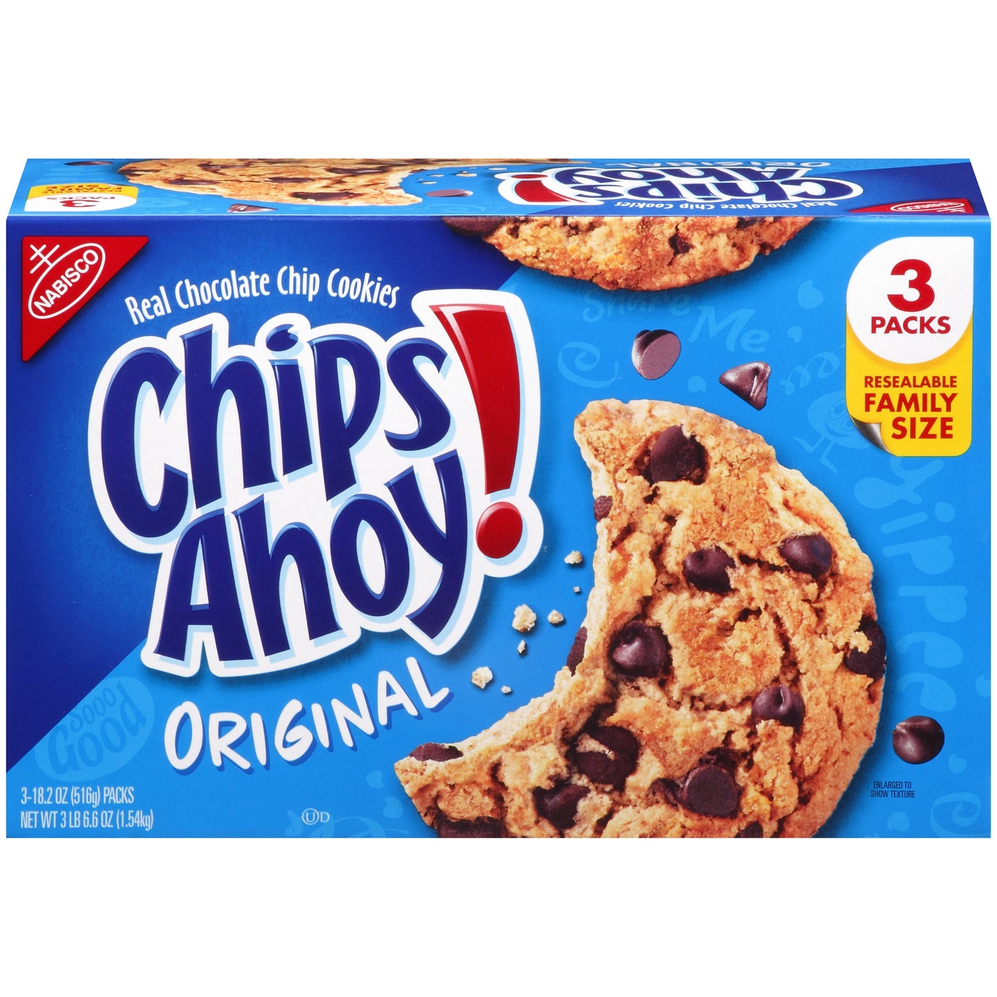 Nabisco Chips Ahoy Cookies, 3.4-Lb Box