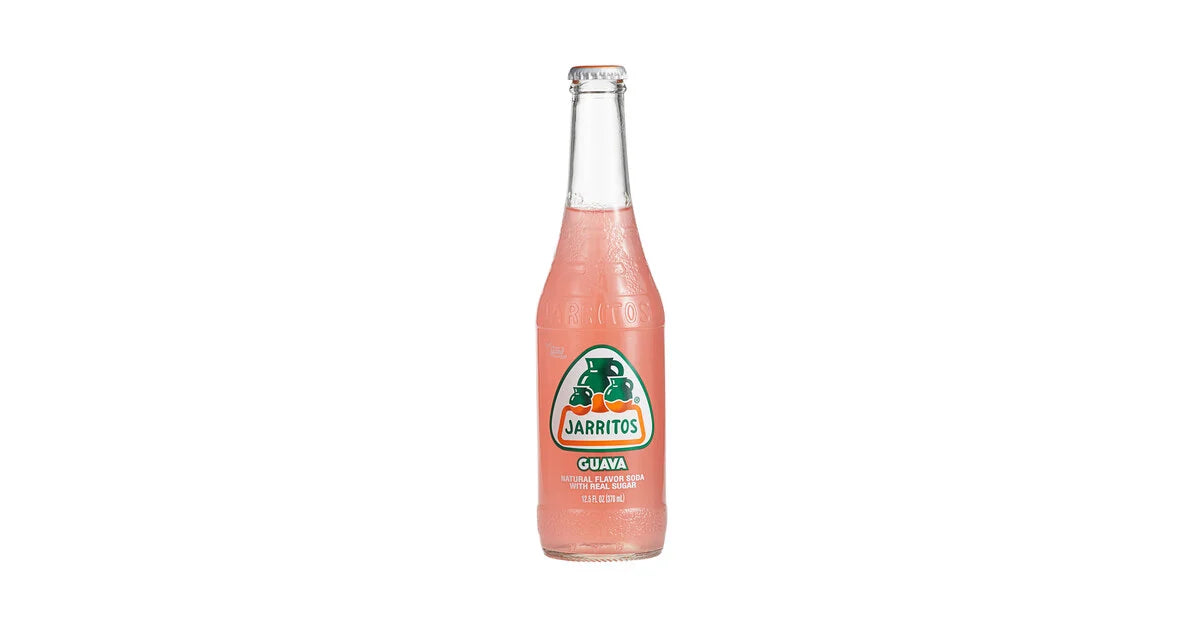 JARRITOS GUAVA SODA 24/12.5 OZ (370 ML) GLASS BOTTLES IN A CASE - JARRITOS