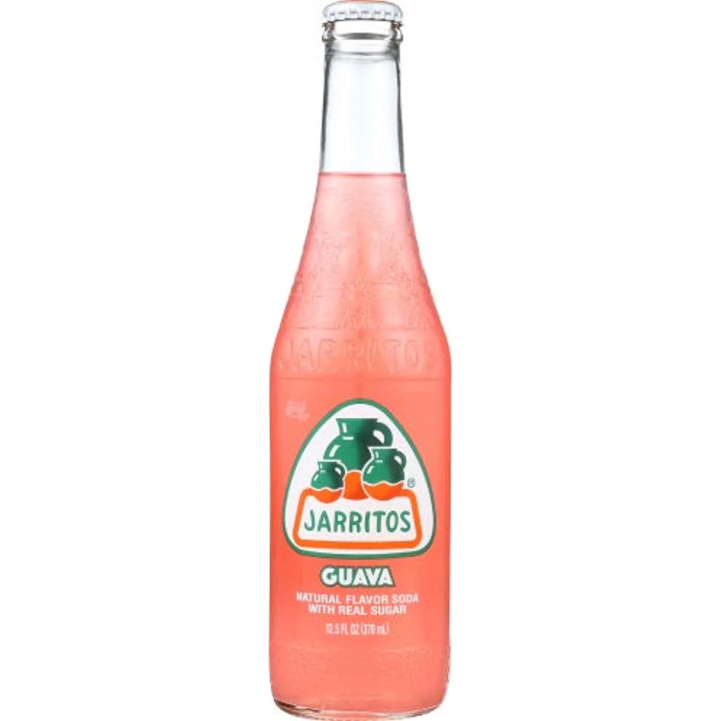JARRITOS GUAVA SODA 24/12.5 OZ (370 ML) GLASS BOTTLES IN A CASE - JARRITOS