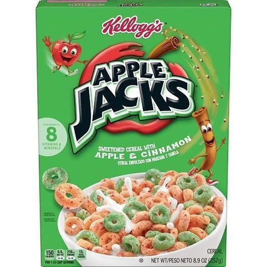 Kellogg’s Apple Jacks Cereal Box 8.9Oz