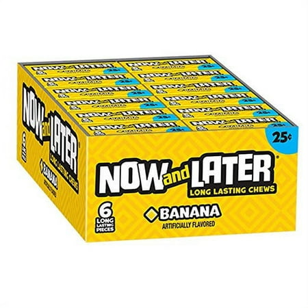 Now and Later Now & Later Soft Taffy Chewy Fruit Chews, (Pack of 24)