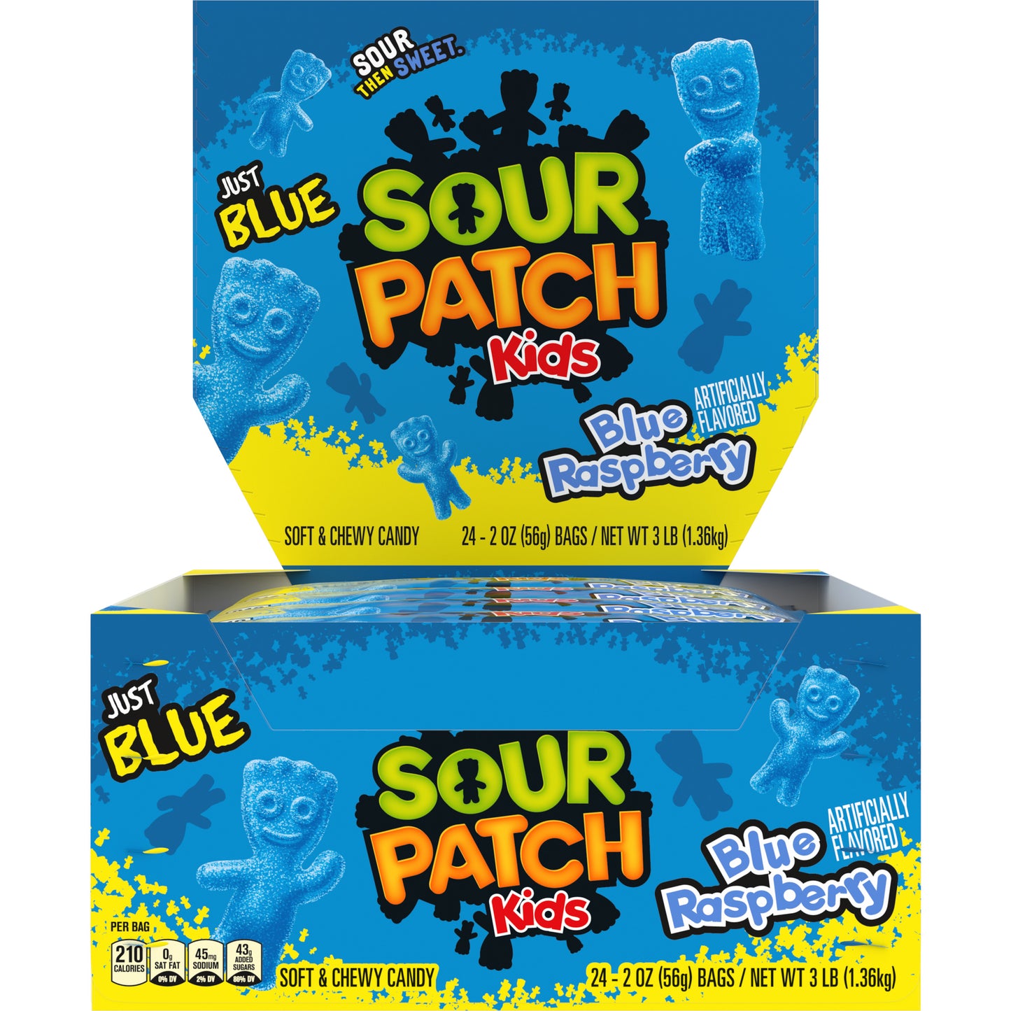 Sour Patch Kids, Soft & Chewy Candy, Blue Raspberry 24 - 2 oz (56g) Bags