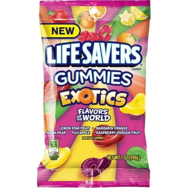 Life Savers Exotics Gummies Candy 7oz 12ct