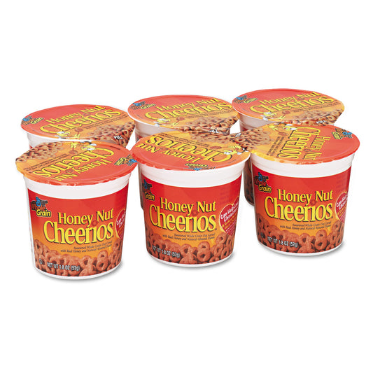 Cheerios Honey Nut Cereal Cups 1.8Oz, (6 Count)