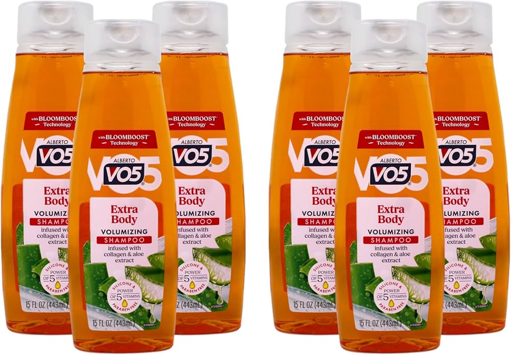 Alberto VO5 Moisturizing Shampoo Extra Body 15Oz, (6 Count)