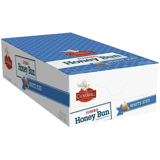 Clover Hill Jumbo White Iced Honey Bun 6-4Oz