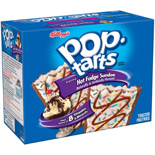 Pop-Tarts Frosted Hot Fudge Sundae Instant Breakfast Toaster Pastries Shelf-Stable Ready-to-Eat 20.3 Oz 12 Count Box