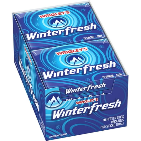 Wrigley's Winterfresh Gum 15-Stick Pack (10 Packs)