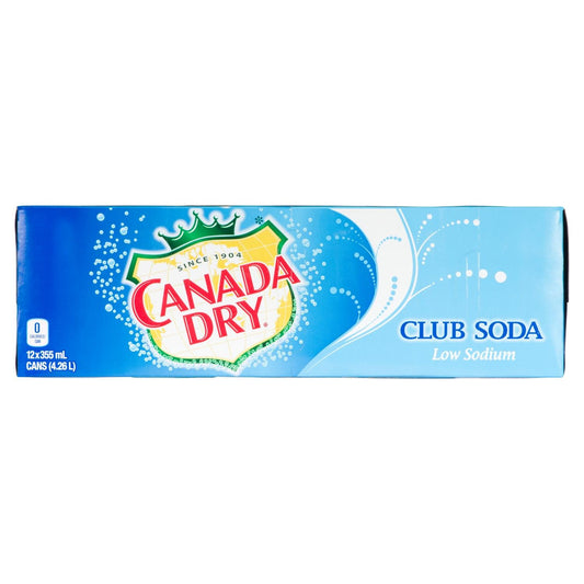 Canad Dry Club Soda 355ML 1X12Pk