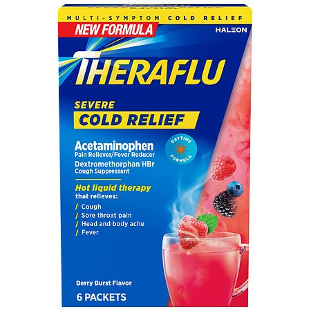TheraFlu Daytime Severe Cold Relief Powder Berry Burst - 6.0 ea
