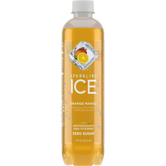 Sparkling Ice Orange Mango Flavored Sparkling Water, 17 OZ
