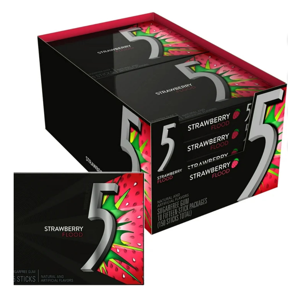 5 Gum Strawberry 10Pck