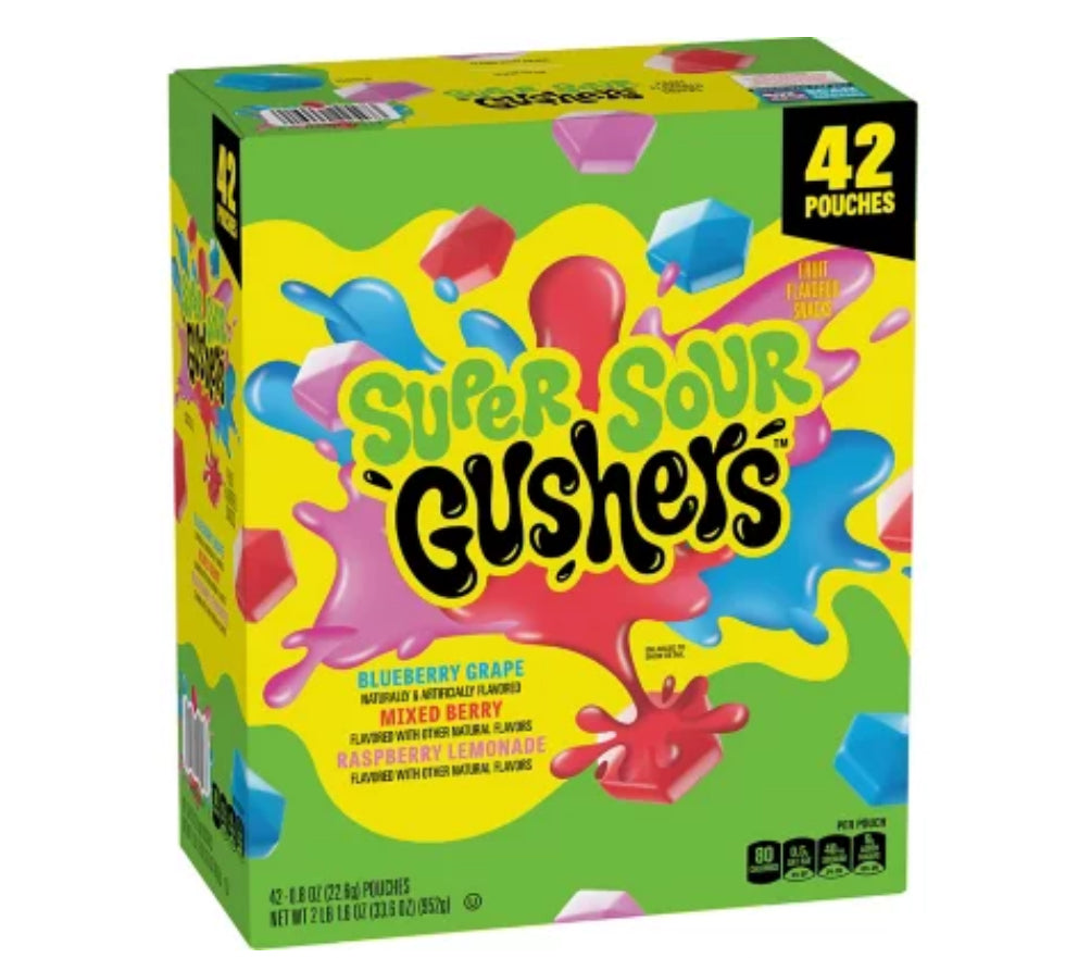 Gushers Super Sour Mix 42-0.8Oz