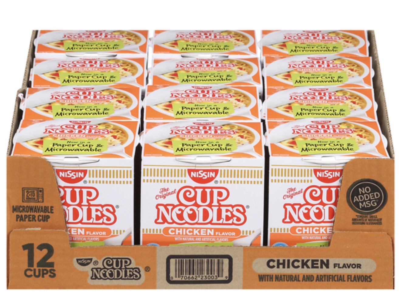 Nissin Cup Noodles Chicken Flavor 12-2.25Oz