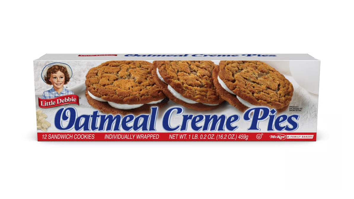 Little Debbie Oatmeal Crème Pies 2.5Oz, (12 Count)
