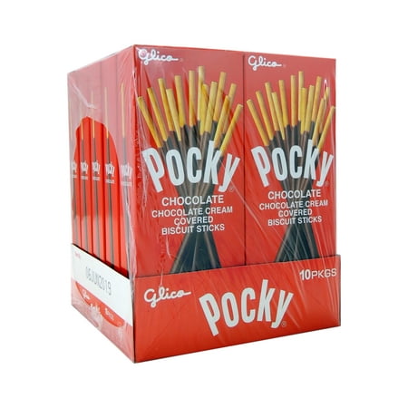 Pocky 073141350044 1.41 Oz Chocolate Cover Biscuit Stick, Pack of 10 - All